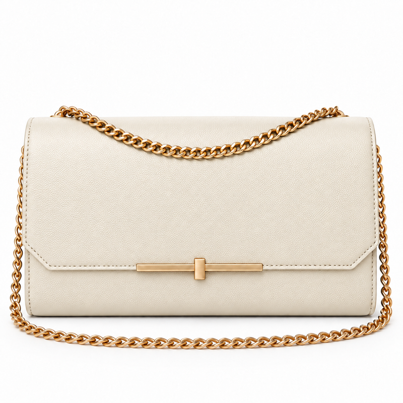 Soline Chain Bag – Ivory — front view