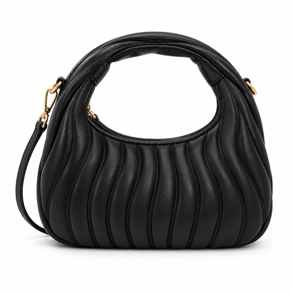Ondine Mini Hobo Bag – Black — front view