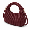 Ondine Mini Hobo Bag – Burgundy — three-quarter view